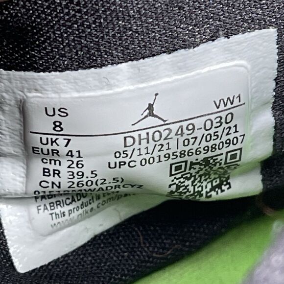 Jordan Zoom Separate Basketball Shoes Sneakers Men's 8 Black DH0249-030 - Picture 9 of 10